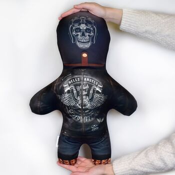 Biker Hells Angel Personalised Mini Me® Doll, 2 of 5