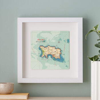 Personalised Jersey Map Print Wall Art, 2 of 5