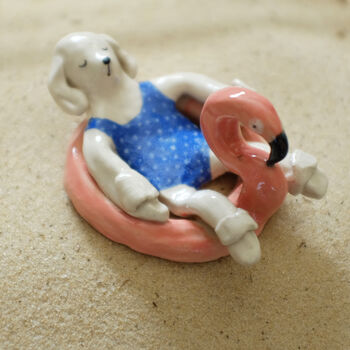 Clay Sunbathing Poodle, 3 of 4