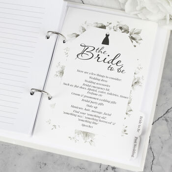 Personalised Floral Watercolour Wedding Planner, 8 of 11