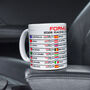 Formula 2026 Racing Calendar White Edition Mug, thumbnail 1 of 3