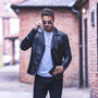 Luxury Biker Leather Jacket Men's, thumbnail 1 of 10