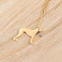 Whippet Necklace In Solid 925 Sterling Silver, thumbnail 2 of 6