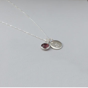 Sterling Silver Personalised Birthstone Necklace, 4 of 6