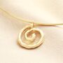 Torque Spiral Shell Hammered Pendant Necklace In Gold, thumbnail 2 of 5