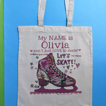 Personalised Love To Ice Skate Bag, 2 of 5