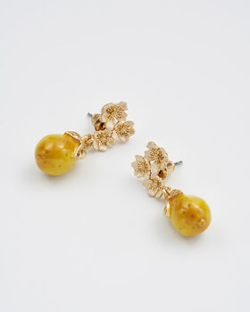Golden Pear Drop Gold Earrings, 5 of 8