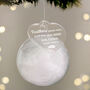 Personalised White Memorial Feather Bauble, thumbnail 3 of 4