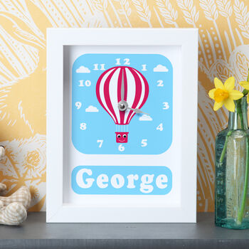 Personalised Children's Hot Air Balloon Clock, 2 of 4