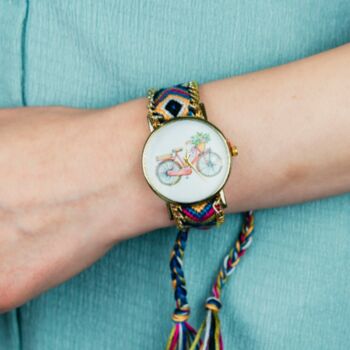 Blue Boho Bracelet Wrist Watch For Women, 4 of 4