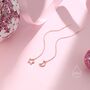 Sterling Silver Asymmetric Star And Moon Ear Threaders, thumbnail 4 of 10