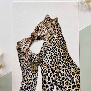 Giclée Fine Art 'Leopard Kiss' Print, 5 of 6