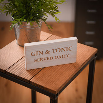 Personalised Gin And Tonic Wooden Sign, 5 of 5