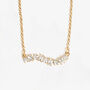 Nami 18 K Gold Plated Cz Stone Wave Necklace, thumbnail 1 of 5