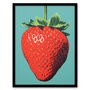 Duotone Dessert Red Strawberry Wall Art Print, thumbnail 5 of 6