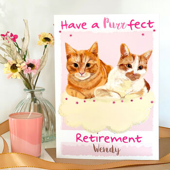 Personalised Cats Retirement Card, 2 of 5