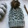 Suffolk Cabled Beanie Hat Knitting Kit, thumbnail 3 of 6
