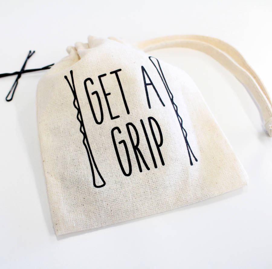 'get a grip' essential hair grip bag with grips by precious little plum