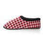 Turbo Red And White Dogtooth Mens Slippers Indoor/Garden Shoes, thumbnail 5 of 9