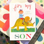 Dinosaur Son Greetings Card, thumbnail 5 of 5