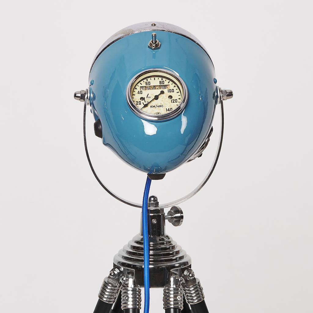 Road Master Retro Tripod Motorcycle Headlight Lamp By Reason Season