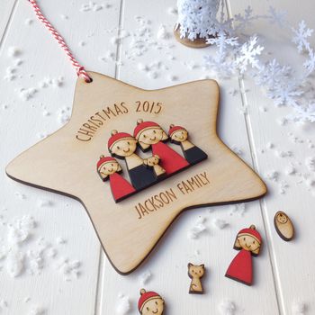 Personalised My Family Christmas Star Decoration, 3 of 8