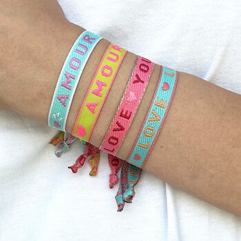 Festival Ribbon Slogan Bracelets, 2 of 7