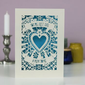 You're Just Like A Mum To Me Papercut Mother's Day Card, 5 of 9
