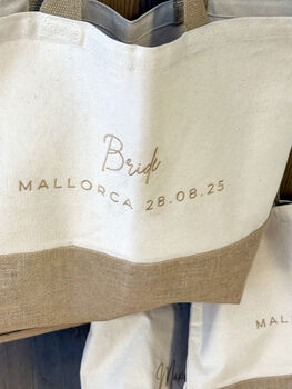 Personalised Beach Bag Ideal For Weddings And Parties, 2 of 3