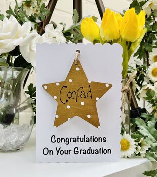 Personalised Graduation Gift And Card Wooden Keepsake, 3 of 8