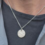 Memorial Ashes Imprint Silver Disc Necklace, thumbnail 1 of 6