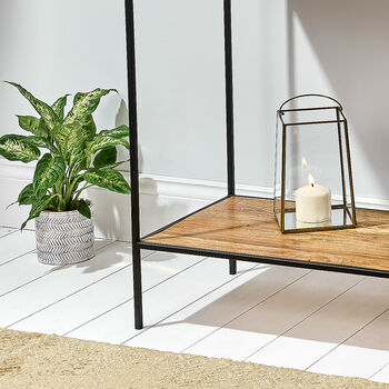 Industrial Console Table With Wood And Metal, 5 of 7