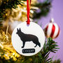 Personalised Dog Silhouette Round Christmas Decoration, thumbnail 11 of 12