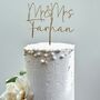Personalised Mr And Mrs Wedding Cake Topper, thumbnail 1 of 12