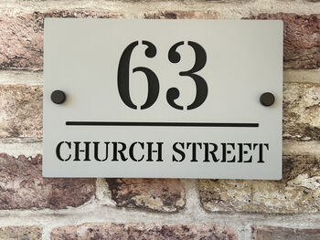 Personalised House Acrylic Number Sign Church, 3 of 5