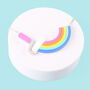Rainbow Acrylic Necklace 'Paint It Rainbow', thumbnail 3 of 8