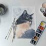 Tuxedo Cat Watercolour Tutorial, thumbnail 1 of 2