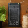 'Gnome Rules' Long Slate Sign | Homeware | Home Decor, thumbnail 1 of 2