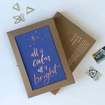 All Is Calm All Is Bright Christmas Card Pack, 2 of 2
