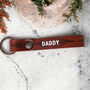 Personalised Leather Keyring With Pattern, thumbnail 1 of 4