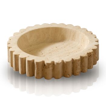 Hand Carved Travertine Wall Tray, Natural Stone, 2 of 2