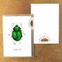 Green Beetle A6 Greetings Cards, thumbnail 2 of 7