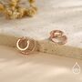 Single Piercing Double Hoop Effect Earrings In Sterling Silver, thumbnail 5 of 11