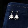 Sterling Silver Cute Octopus Dangle Stud Earrings, thumbnail 1 of 11