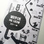 Personalised Monochrome Explorer Height Chart, thumbnail 4 of 5