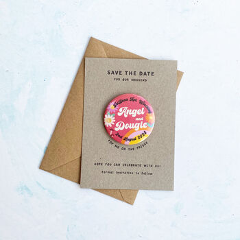 Fun Colourful Retro Ticket Wedding Invitation, 6 of 6