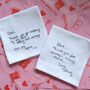 Personalised Wedding Gift Handkerchief With Handwritten Message, thumbnail 4 of 7