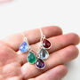 Semi Precious Teardrop Birthstone Family Necklace, thumbnail 4 of 10