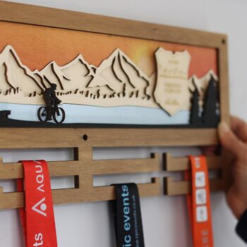 Cycling 3D Medal Hanger, 3 of 6