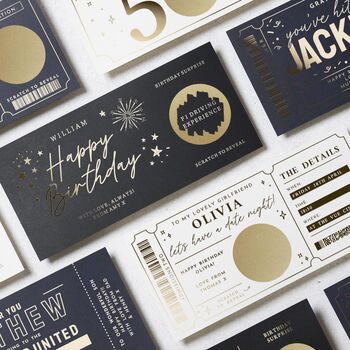 Personalised Scratch Reveal Birthday Experience Voucher, 9 of 9